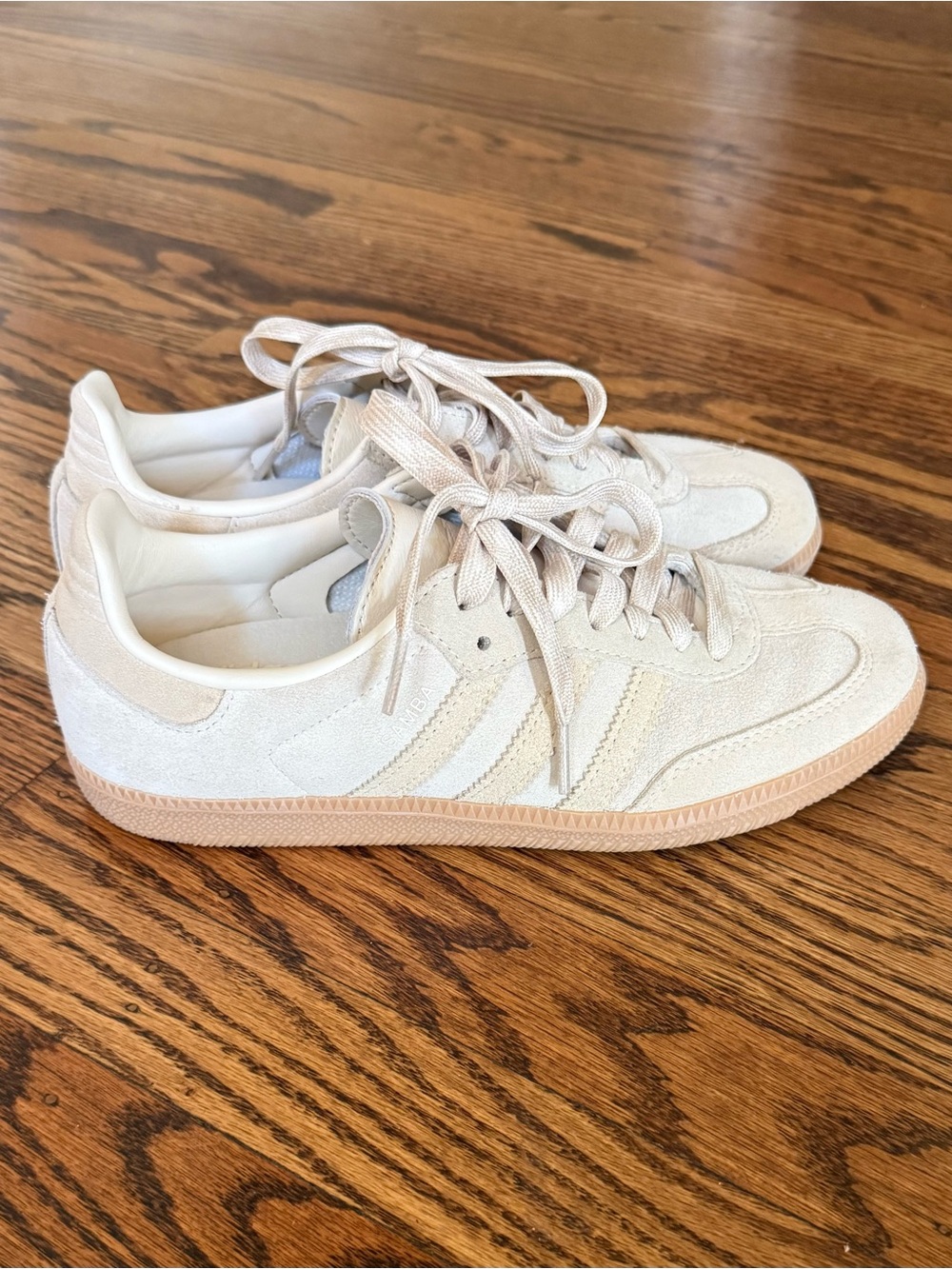 Adidas Originals Samba OG "Cloud White/Wonder White/Sand Strata" Women's Shoe
